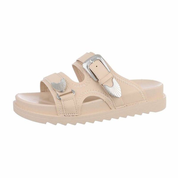 Beige dames slippers met gespen – trendy comfort voor iedere zomerse outfit