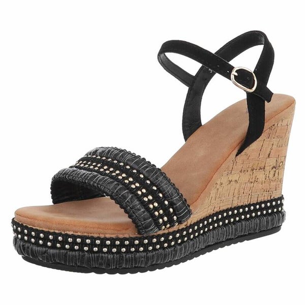 Zwarte Sleehak Sandalen – Elegantie met een Luxe Touch