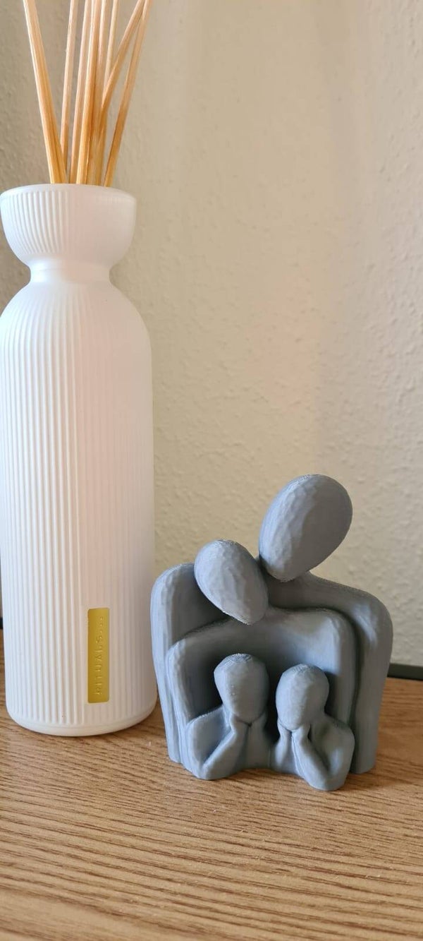 3D Geprint Abstract Familie Beeldje: Symbool voor Liefde en Verbondenheid (4 Personen)