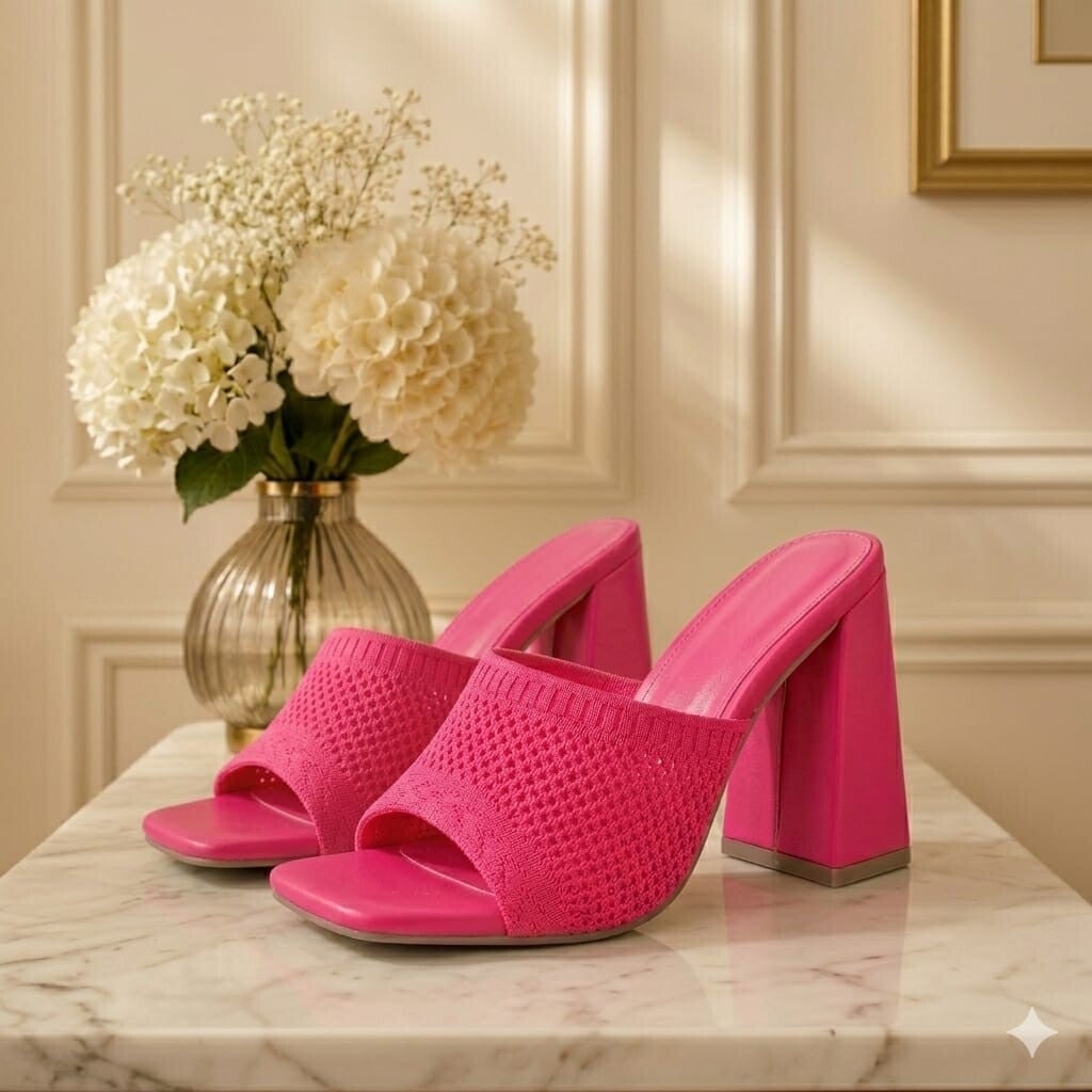 Roze Heels met Open Teen