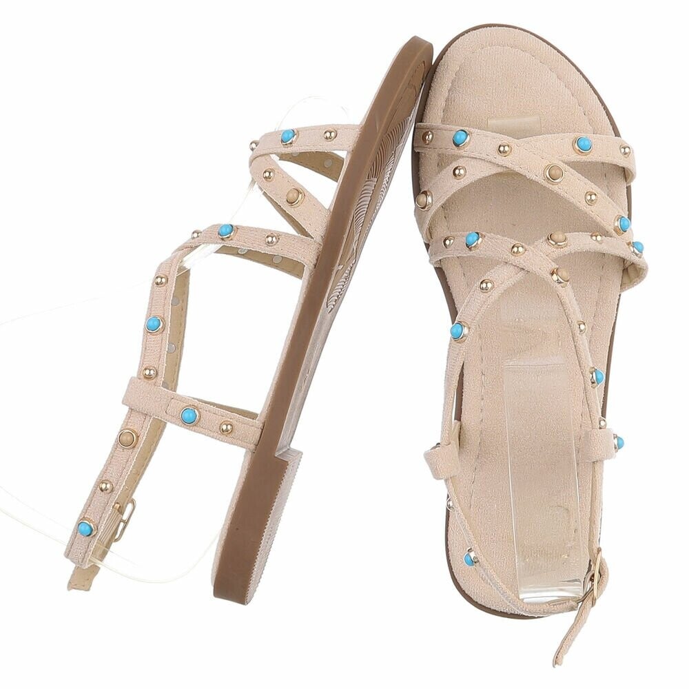 Zomerse sandalen met suède look