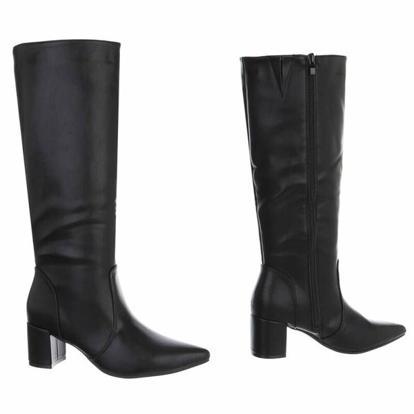 Hoge Laarzen met Blokhak – Elegant & Tijdloos
