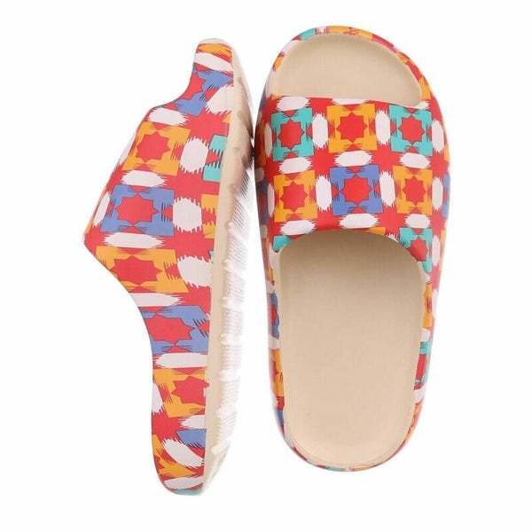 Slippers met print