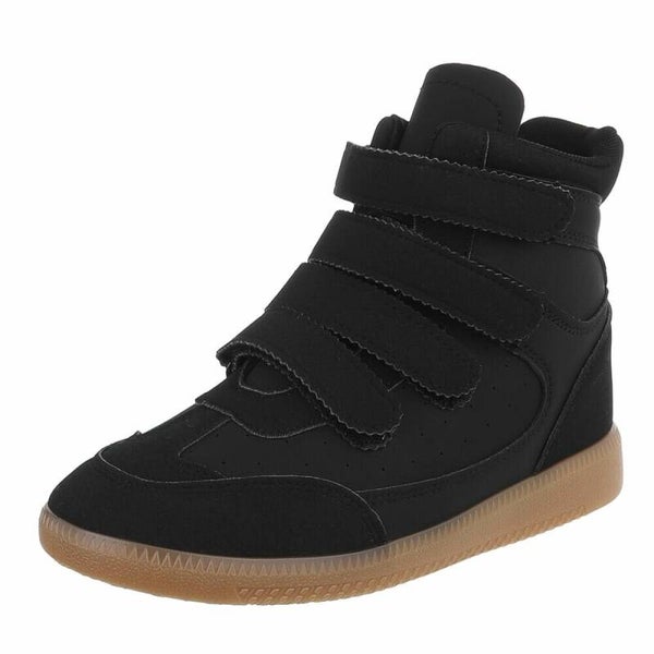Hoge Sneakers met Klittenbandsluiting en Verborgen Sleehak