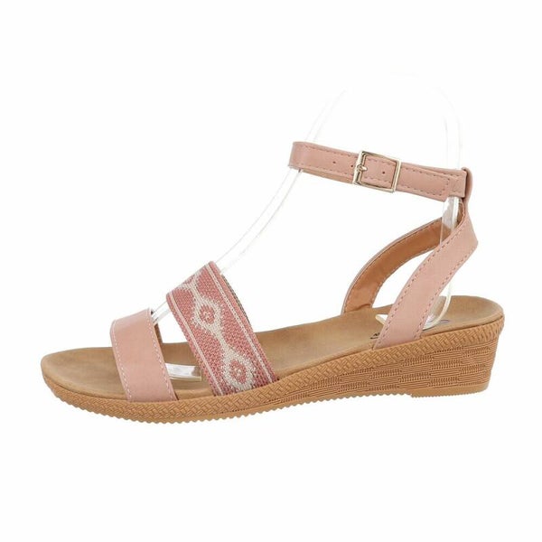 Roze Dames Sandalen met Sleehak | Comfortabel & Zomers Chic