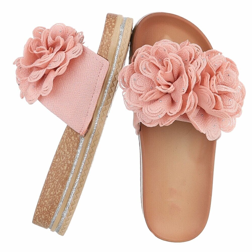 Slippers met bloem
