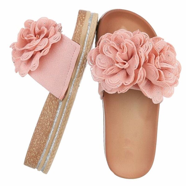 Slippers met bloem