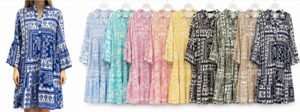 Bohemian Tuniekjurk met Etnische Print
