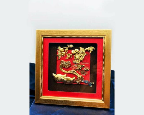 Tranh Tài Lộc Như ý Dát Vàng 24k