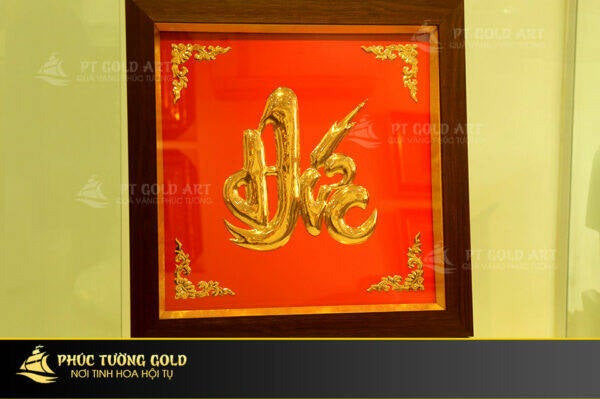 Tranh chữ Đức mạ vàng 24k