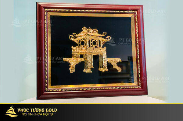 Tranh Khuê Văn Các mạ vàng 24k