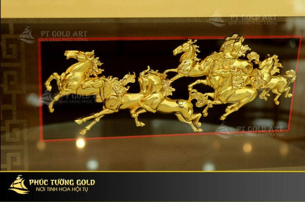 Tranh Mã Đáo Thành Công Mạ Vàng – Mẫu 03 tại Phúc Tường Gold