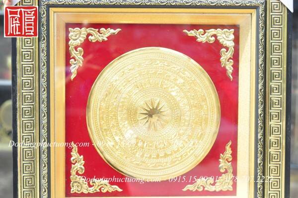 Tranh mặt trống đồng mạ vàng cao cấp tại Phúc Tường Gold