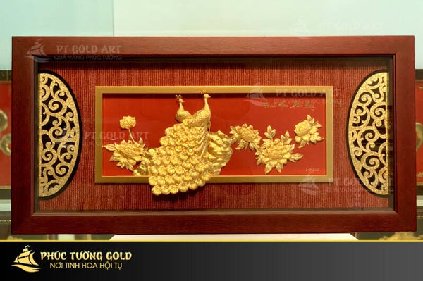 Tranh vinh hoa phú quý dát vàng 9999