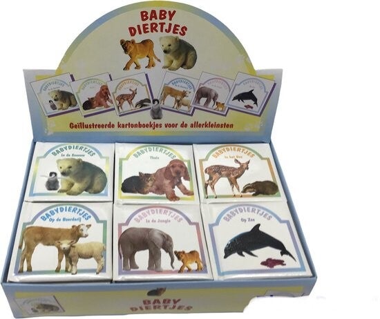 Plastic/ karton - Blok boekjes - Babydiertjes - Baby boekjes
