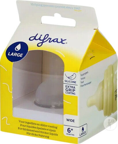 Difrax Flessenspeen Natural Wide Large 6+ Maand