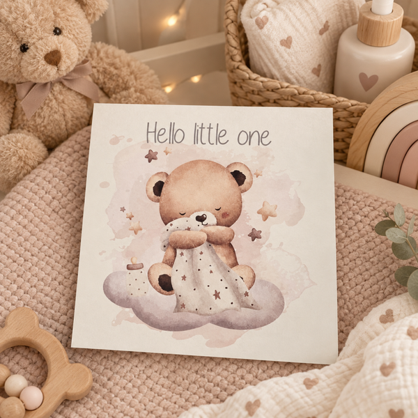 Geboortekaartje ‘Hello Little One’ + Envelop