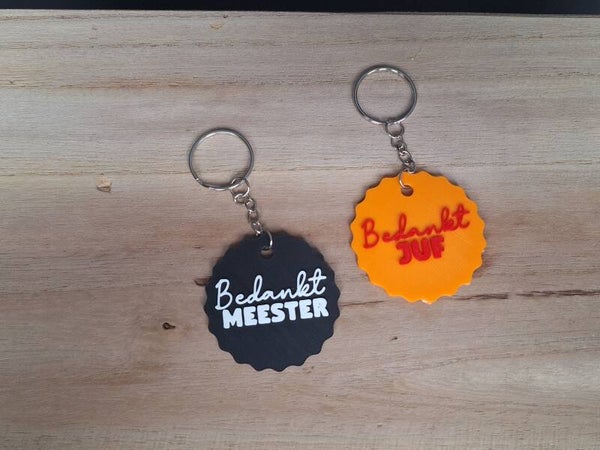 Sleutelhanger juf/meester