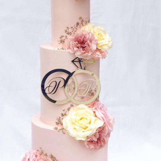 Cake Topper Spring - voor de bruidstaart - acrylglas zwart - XL Cake Topper Spring - voor de bruidstaart - acrylglas zwart - XL