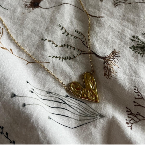 Wave heart ketting