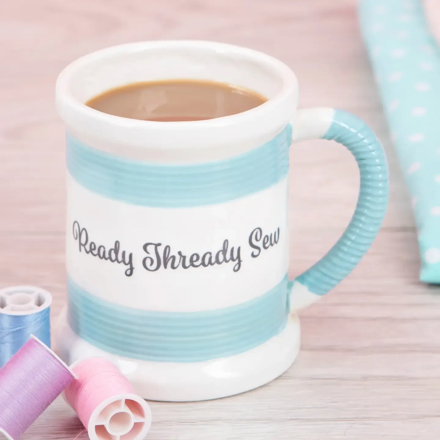 Sewing Mug - Ready Steady Sew - Sewing Gift/Mugs For Her