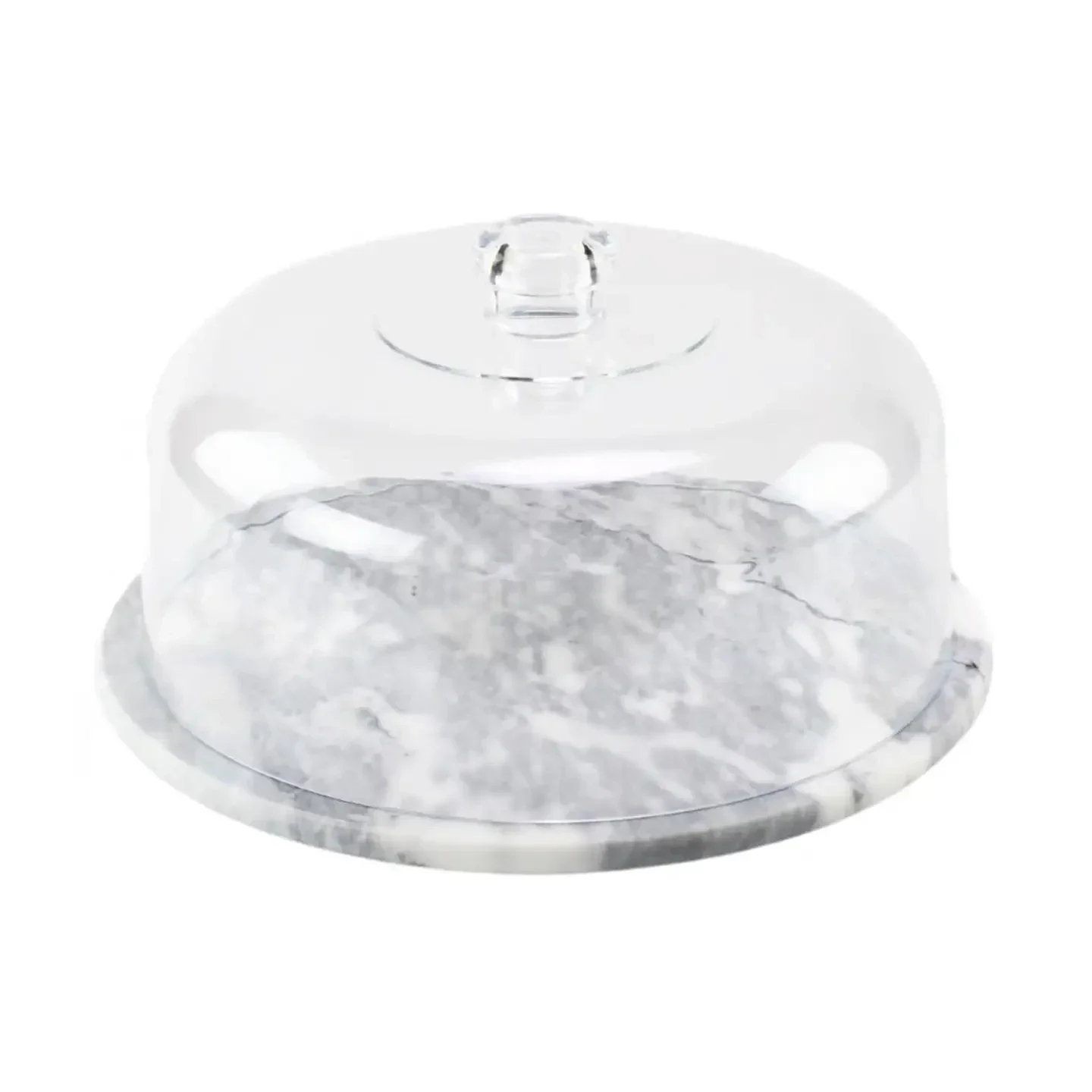 Round Marble Cheese & Serving Board with Domed Lid