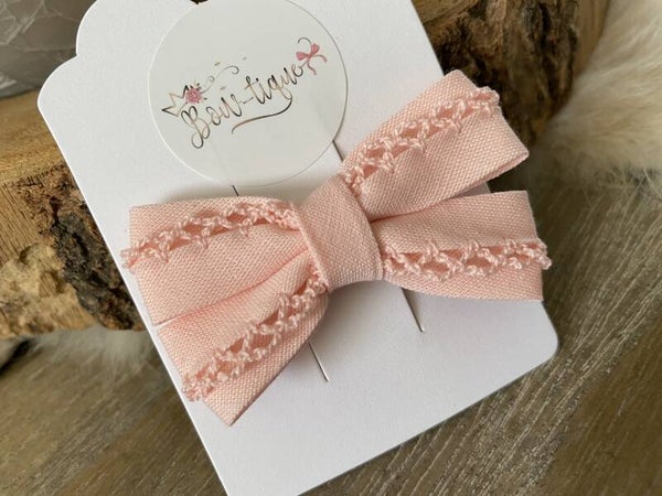 Katoenen Strik Kantje Ice Pink