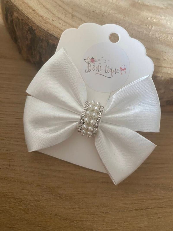 Bridal White strass / parel zilver