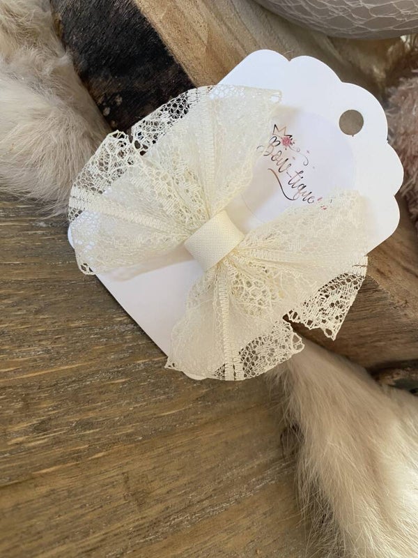 Kanten strik Lilou crème