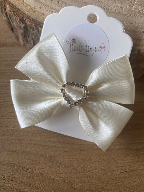 Light cream strass hartje