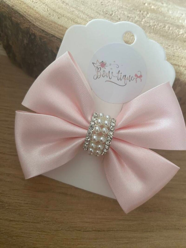 Ice pink strass / parel zilver