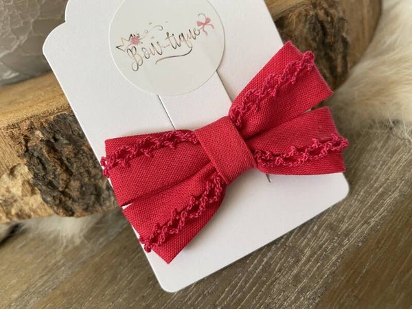 Katoenen Strik Kantje Punch Pink