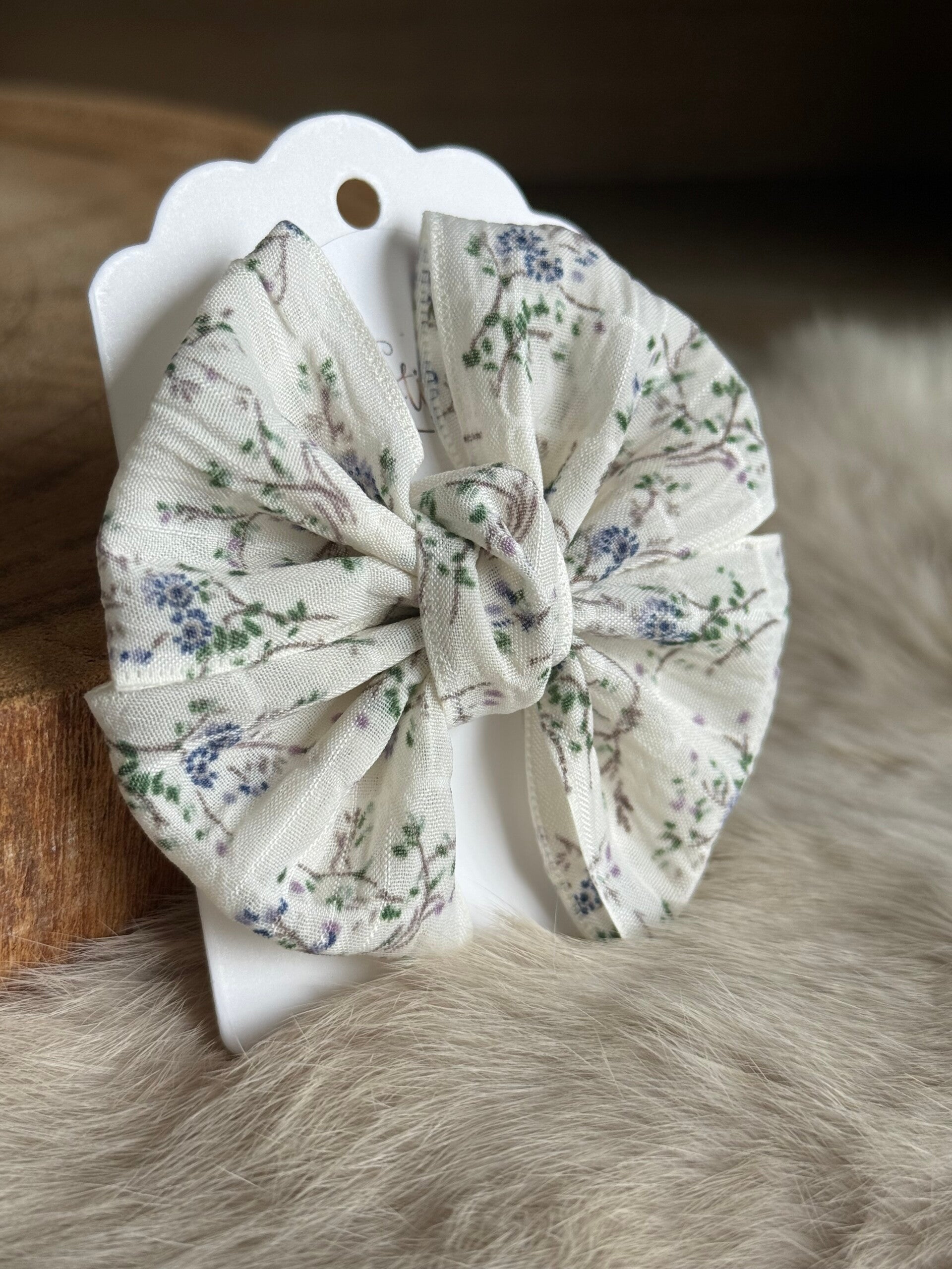 Strik bloemenprint Sofia Gebroken Wit