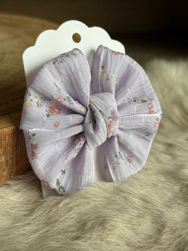 Strik bloemenprint Sofia Paars