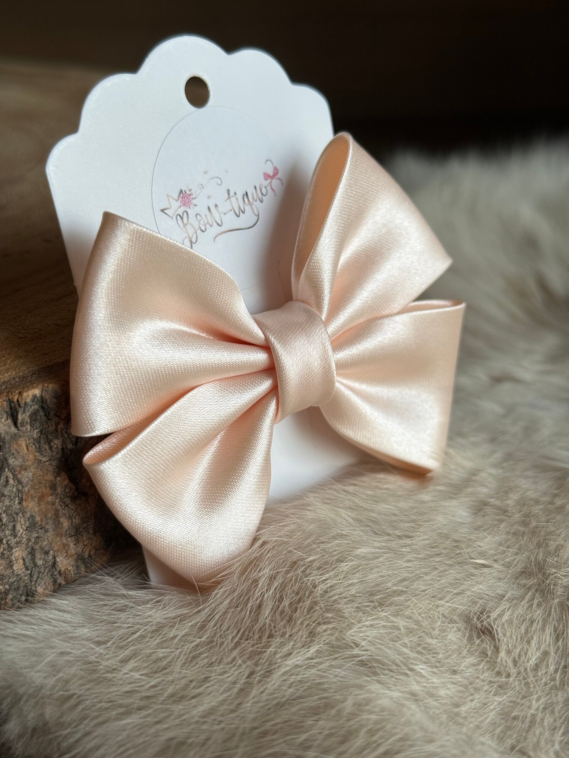 Satijnen Strik Champagne