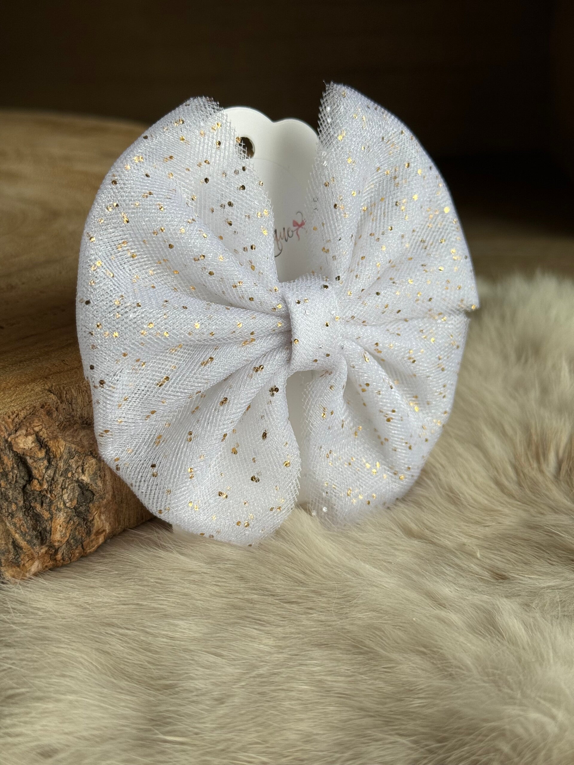 Tulle strik stipjes Wit