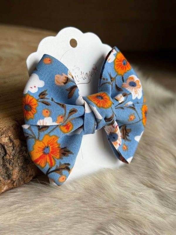 Strik Gebloemd Noé blauw