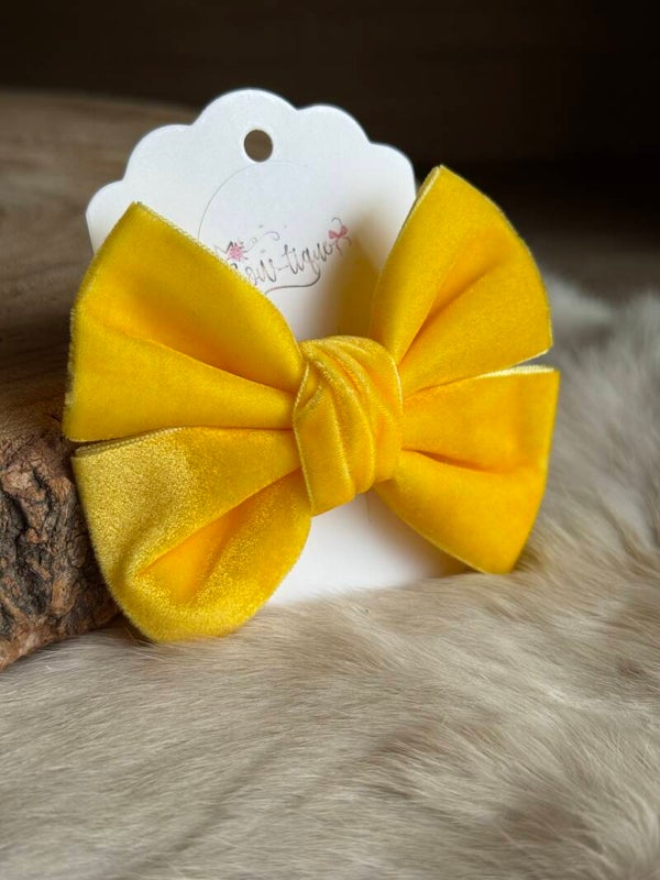 Fluwelen Strik Yellow