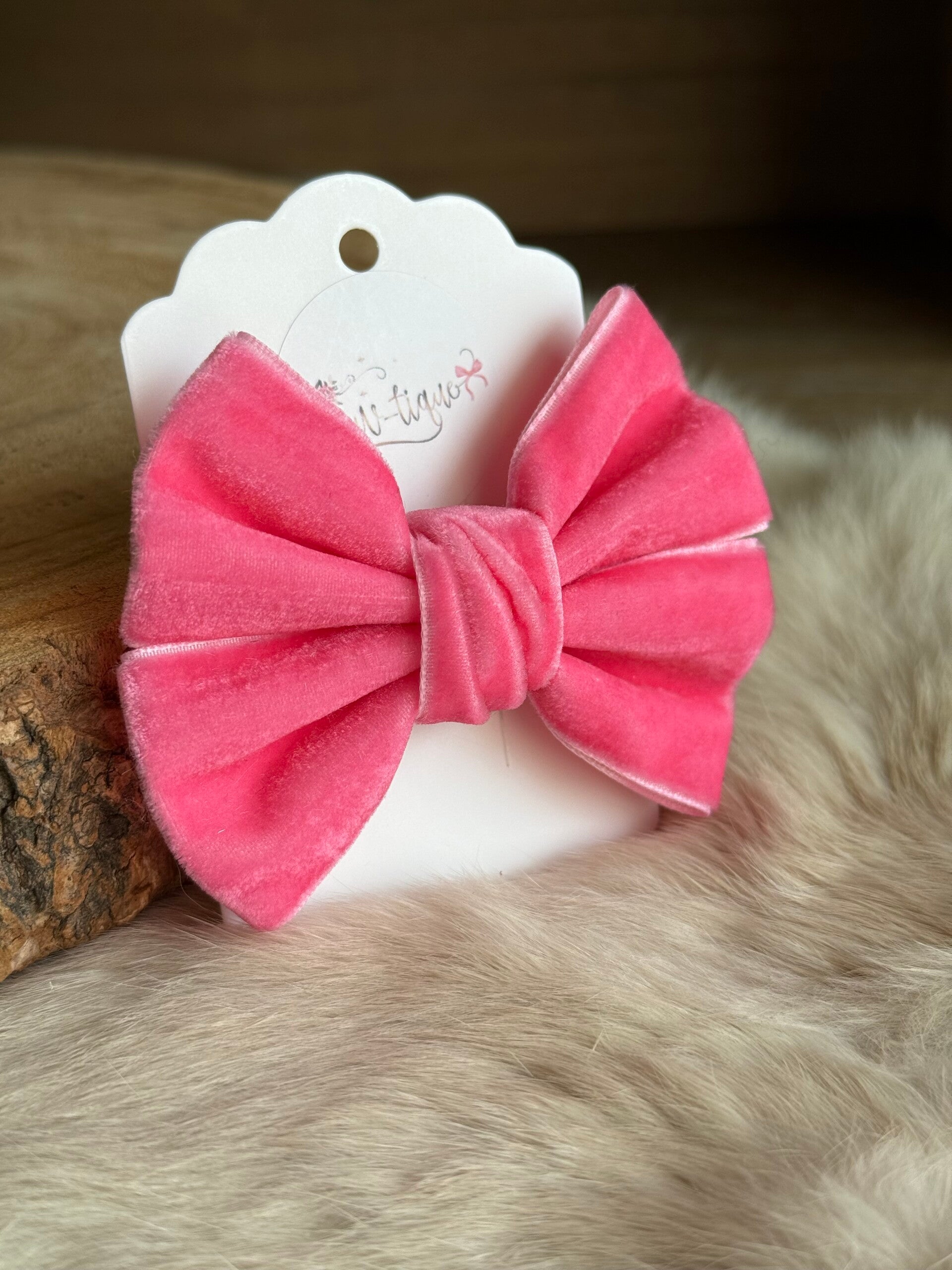 Fluwelen Strik Framboos