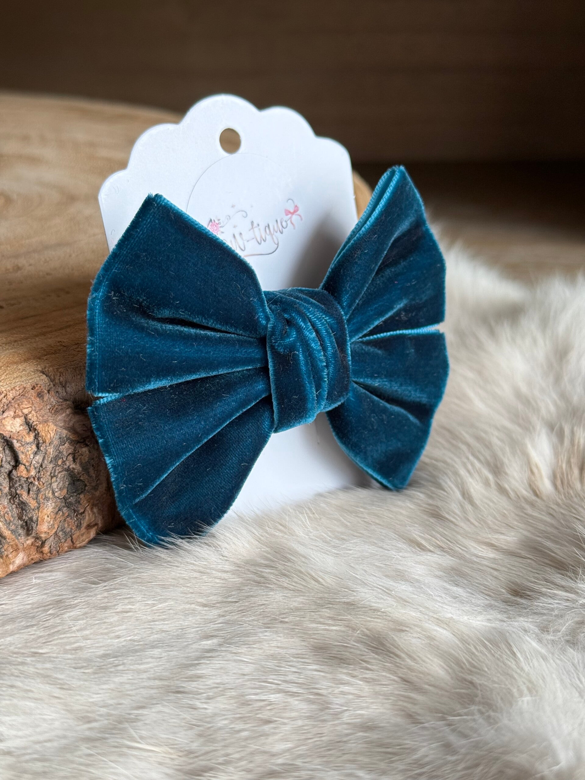 Fluwelen Strik Petrol