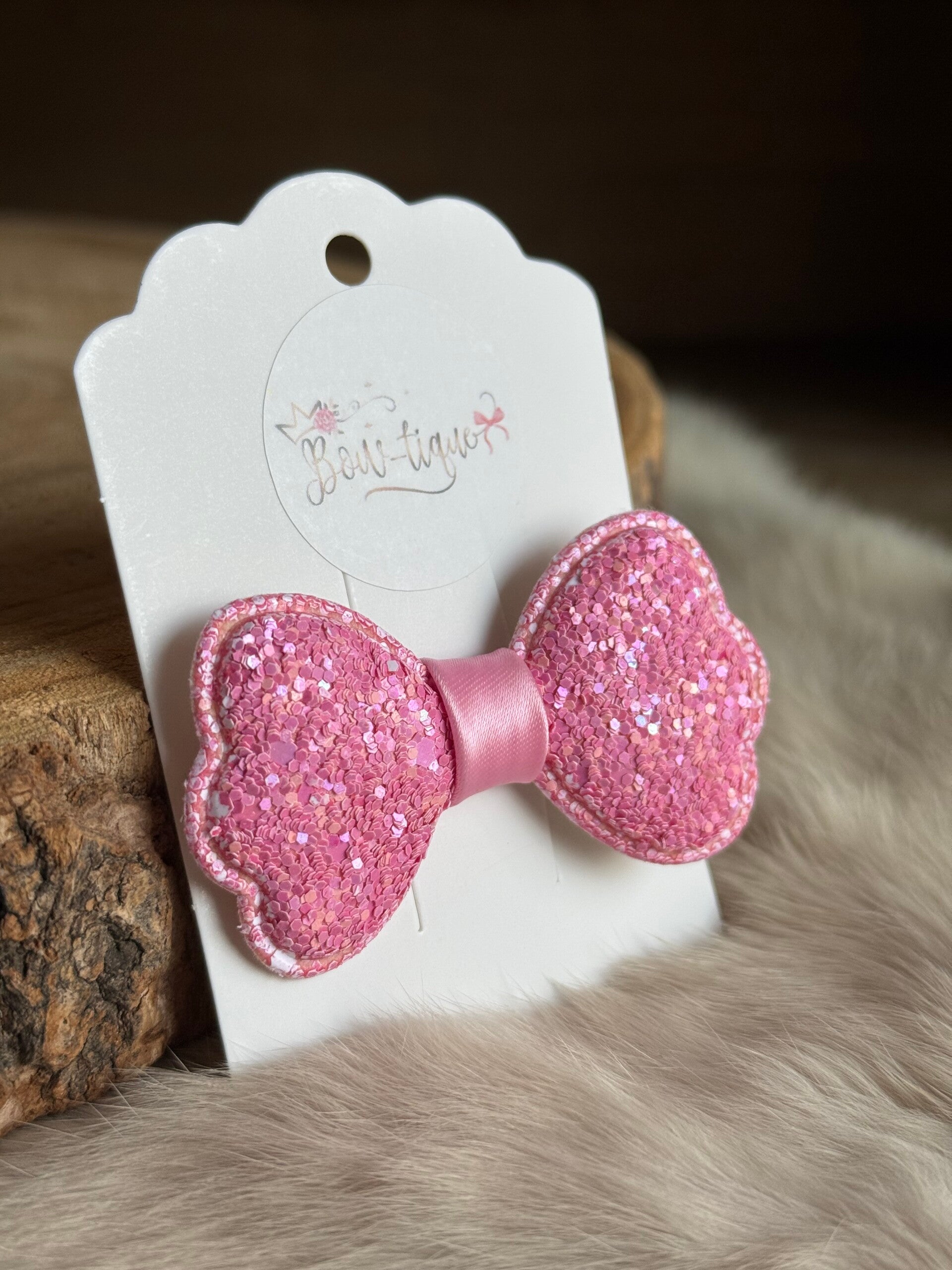 Glitterstrikje Fuchsia 5cm