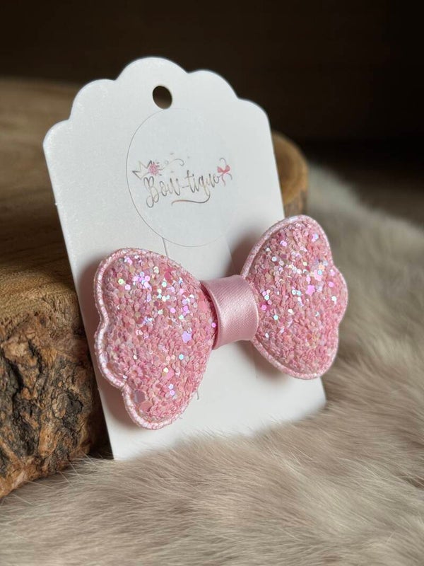 Glitterstrikje Babyroze 5cm