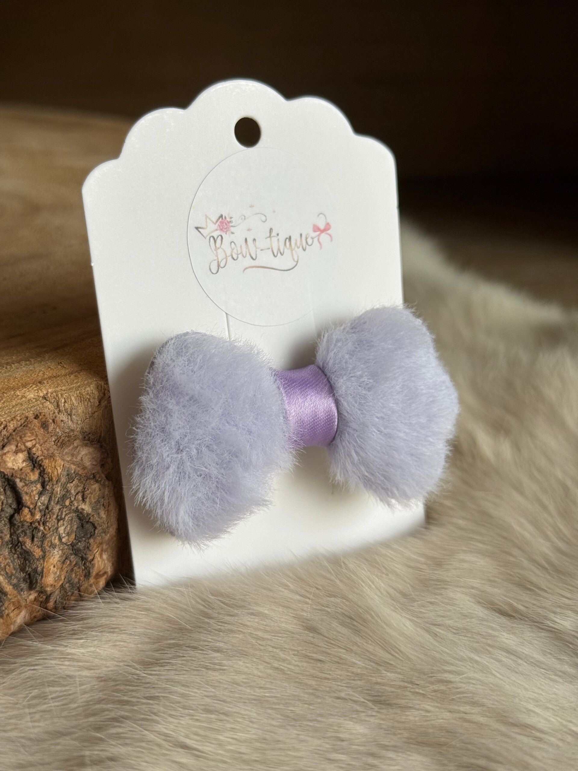 Pomponstrikje Lila 5cm