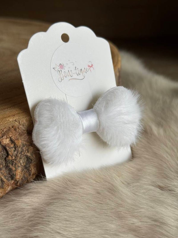 Pomponstrikje Wit 5cm