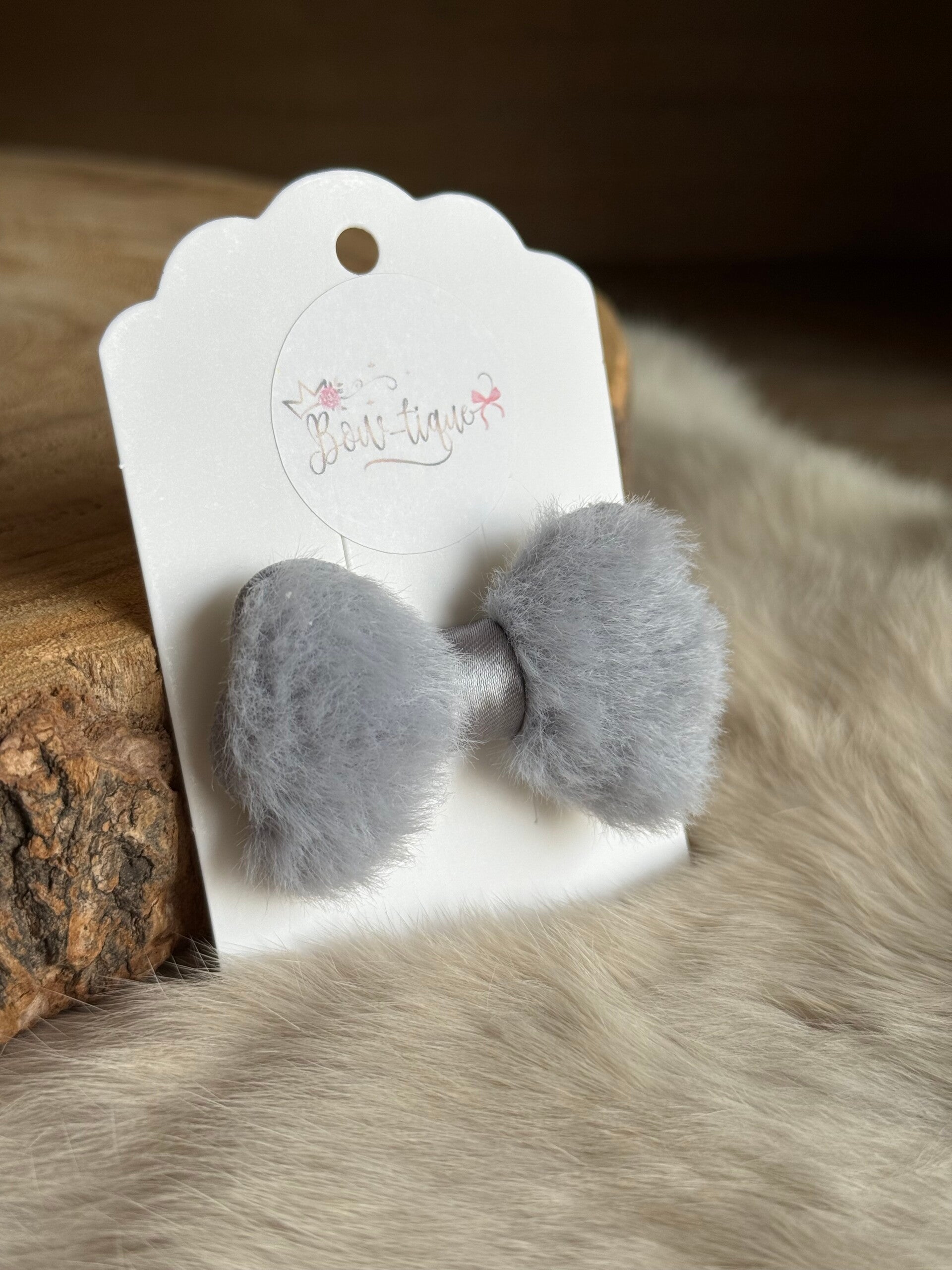 Pomponstrikje Grijs 5cm