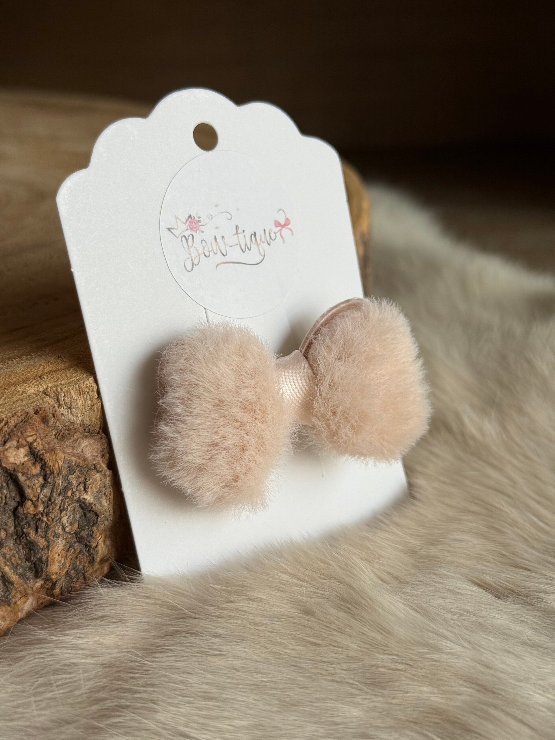 Pomponstrikje Champagne 4cm