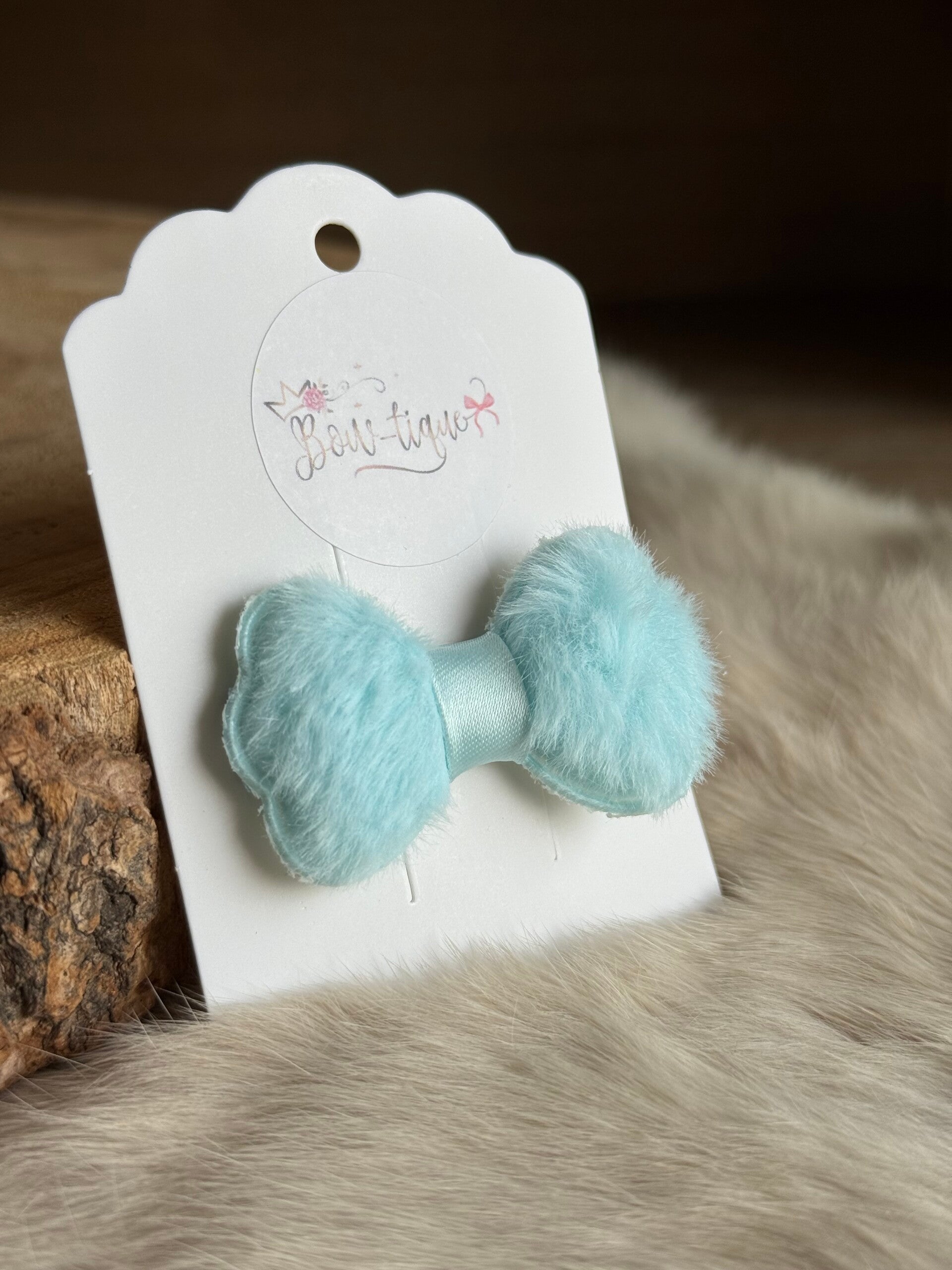 Pomponstrikje Lichtblauw 4cm