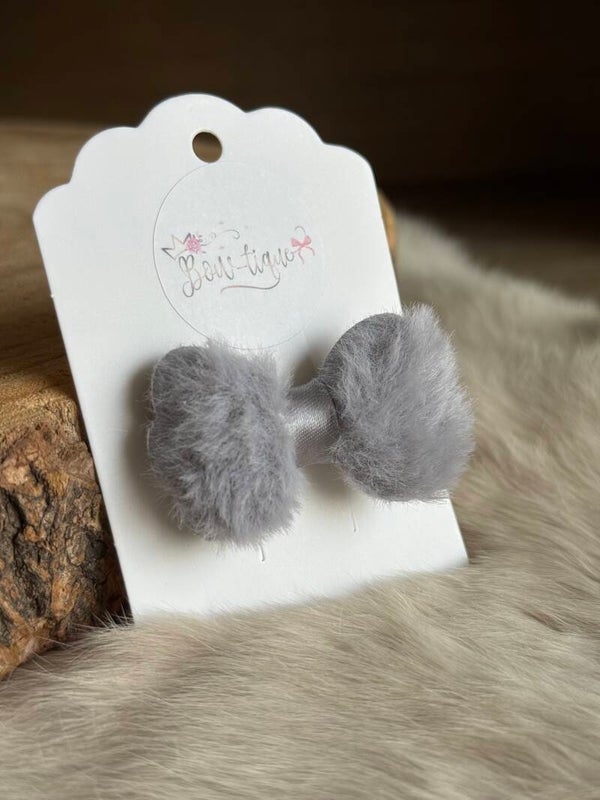 Pomponstrikje Grijs 4cm