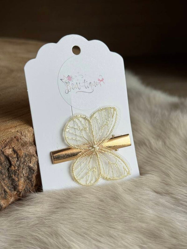 Alligatorclips Vlinder Geel