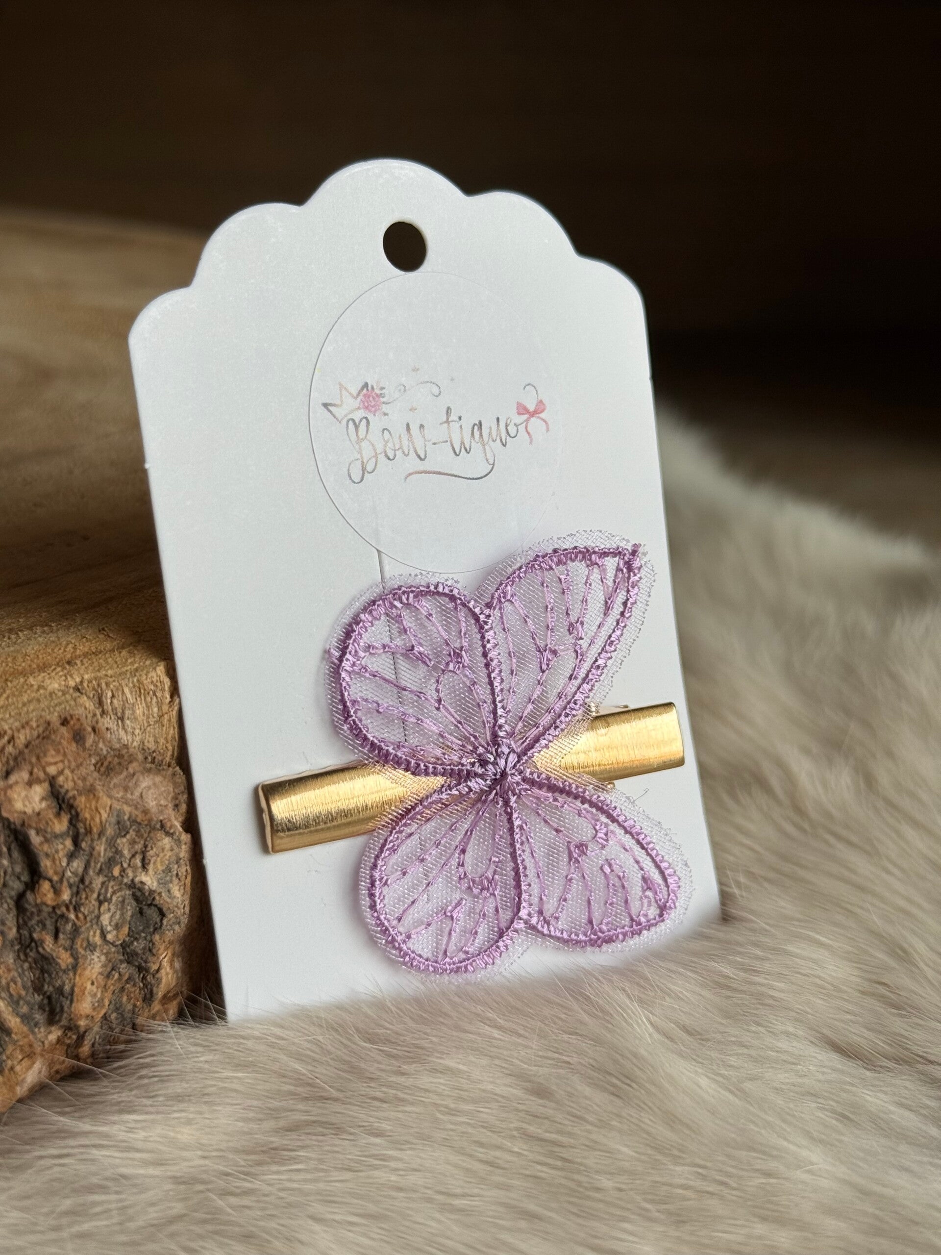 Alligatorclips Vlinder Lila